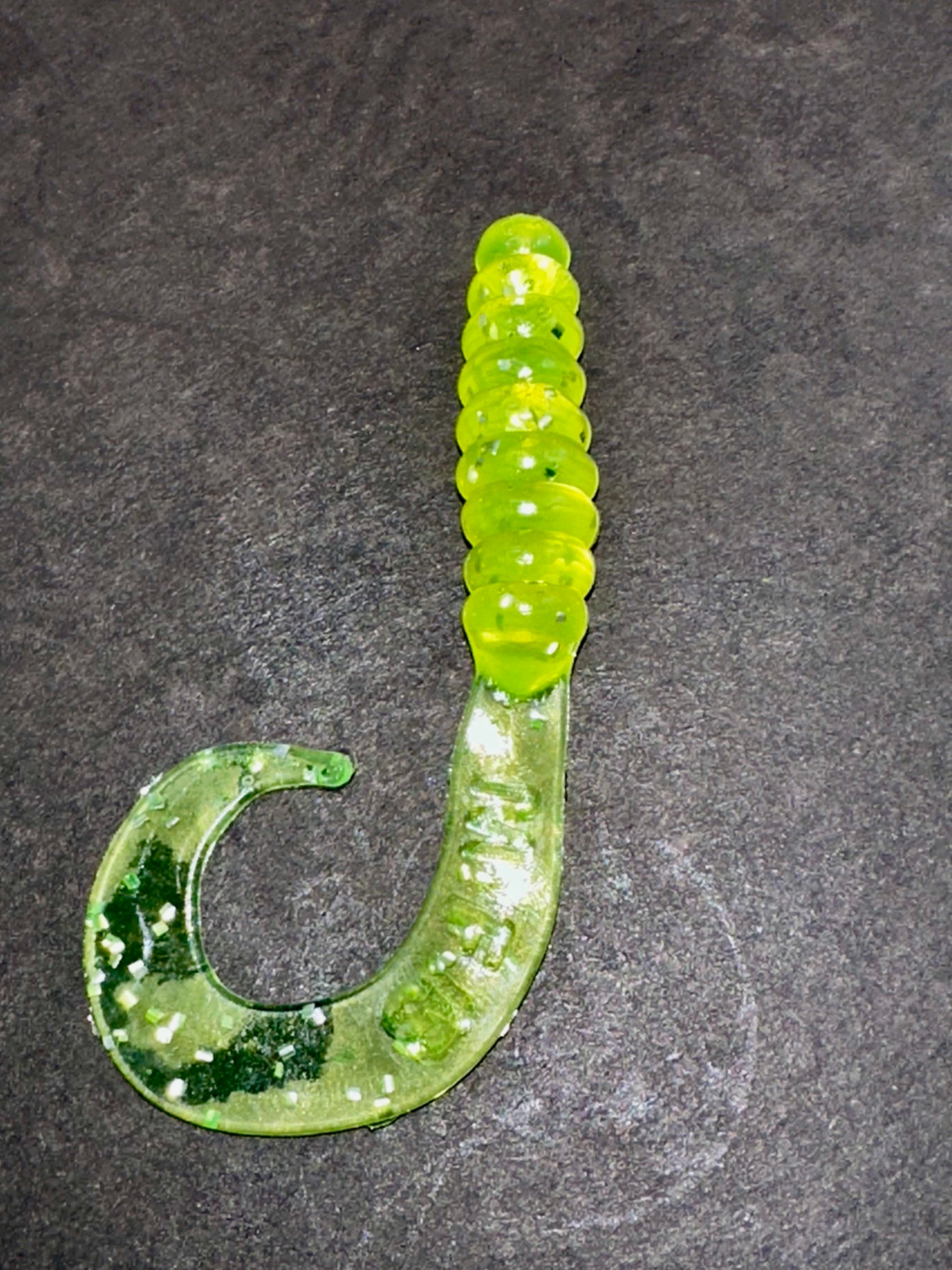 3” chartreuse twister tails 4 pack