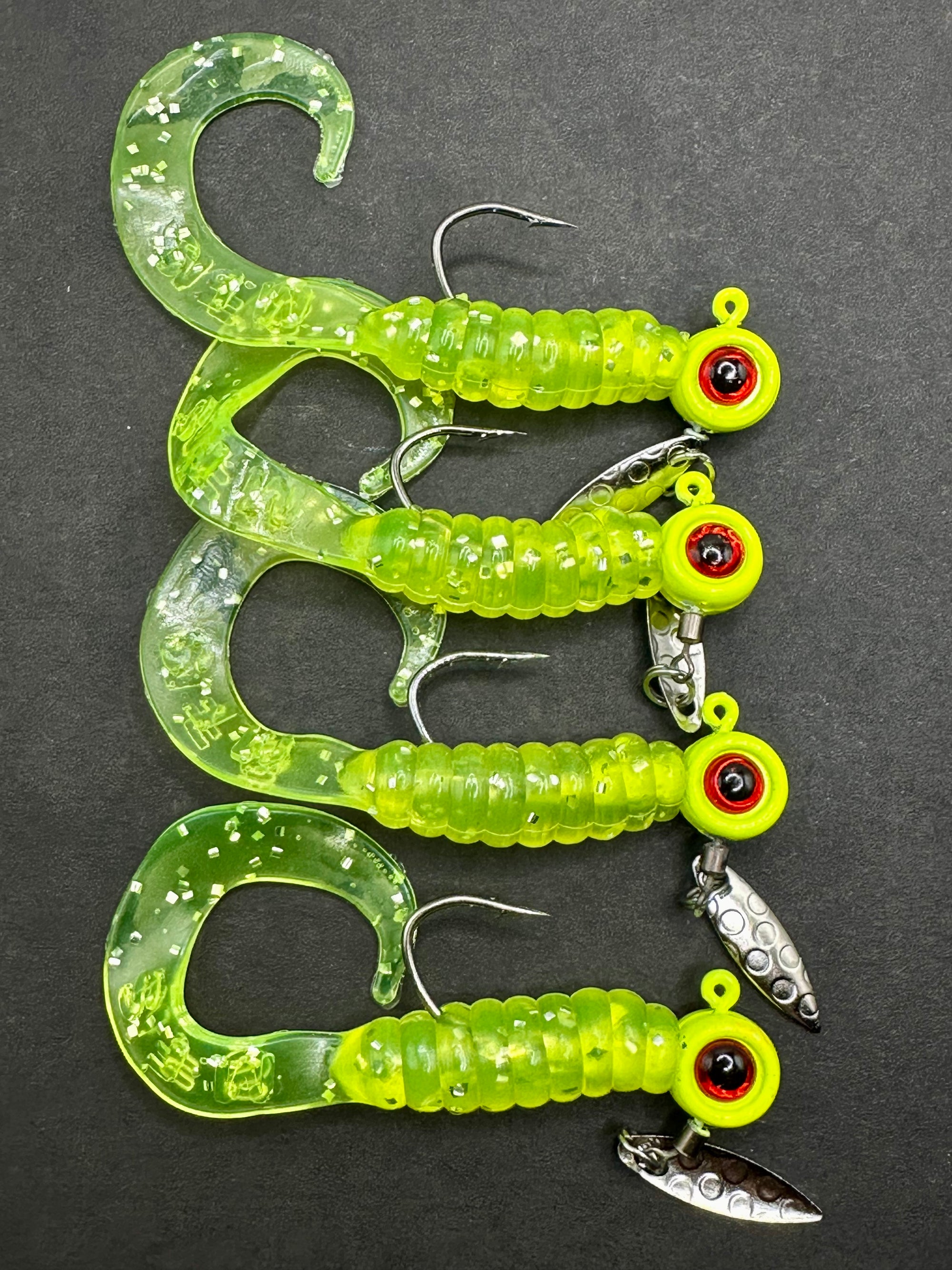 Green Walleye Smasher 4 pack Combo